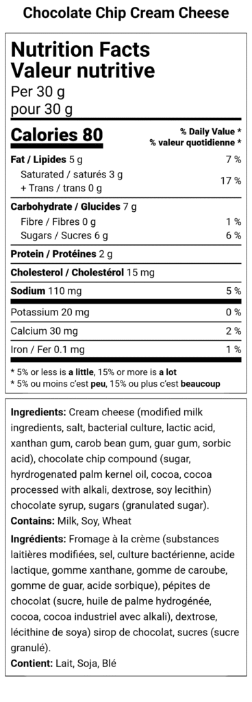 Chocolate Chip Cream Cheese